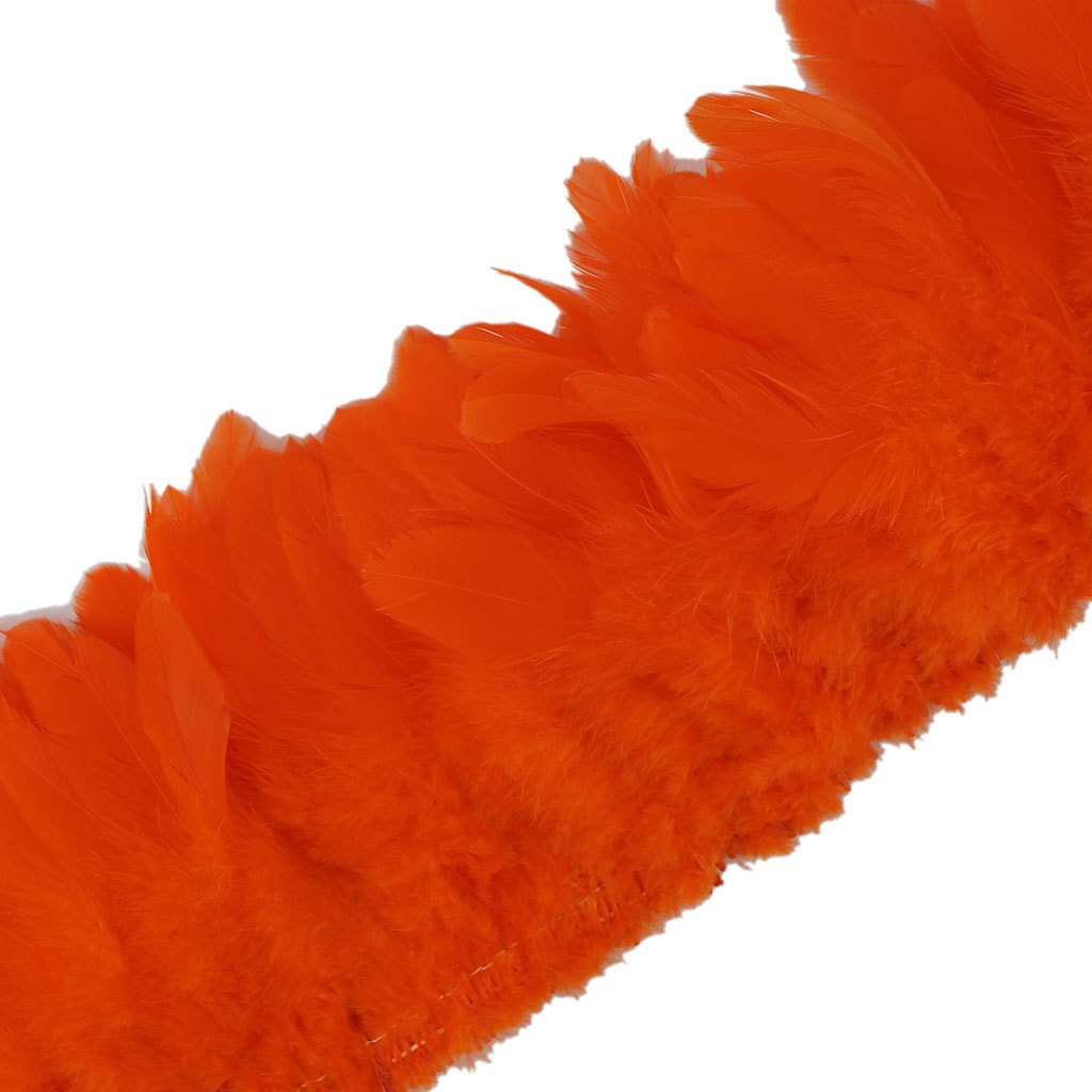 Rooster Schlappen-White-Dyed - Orange