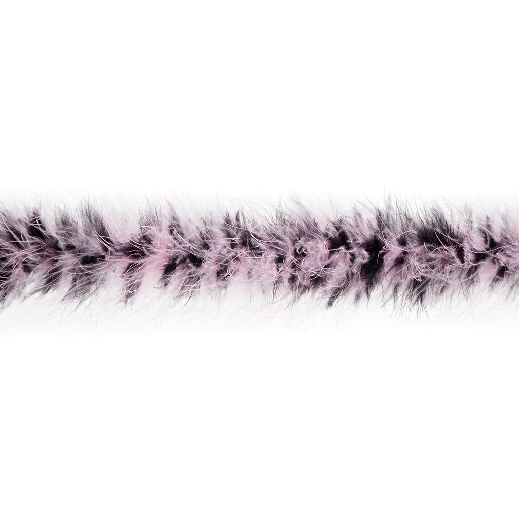 Marabou Feather Boa - Mediumweight - Candy Pink/Black