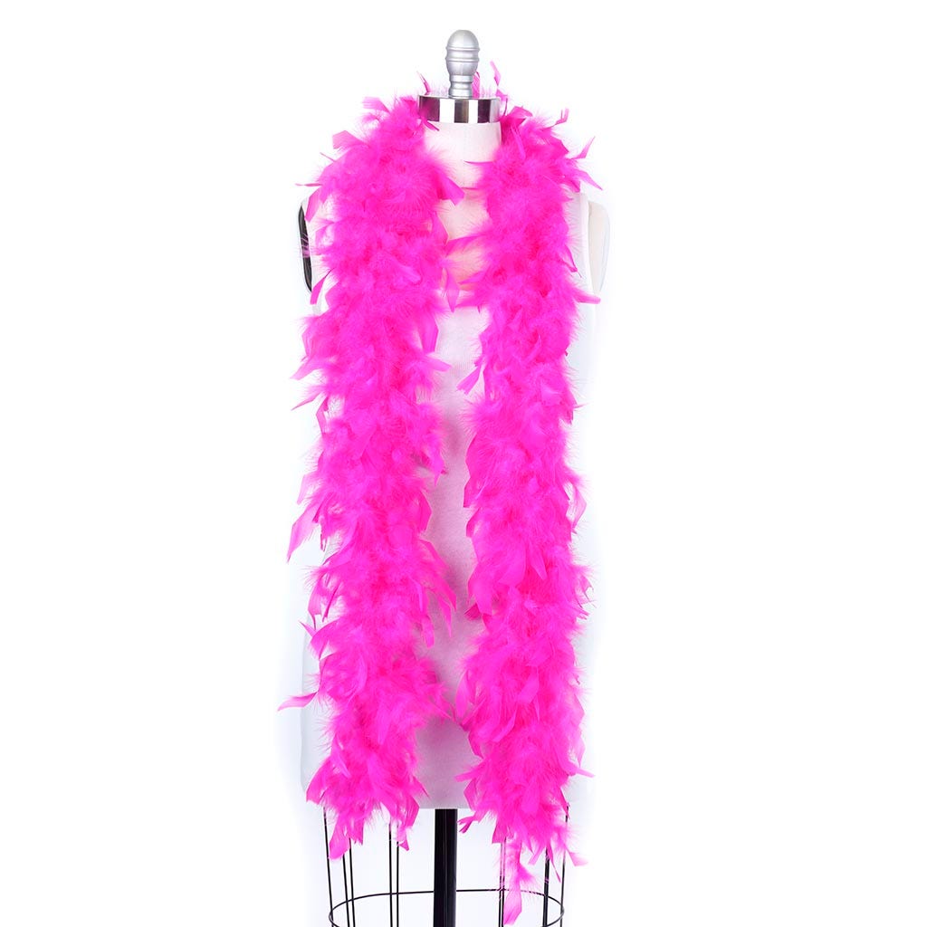 Chandelle Feather Boa - Lightweight - Shocking Pink