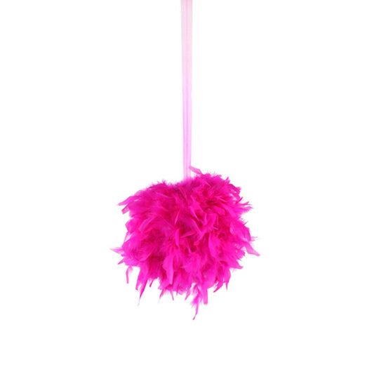Chandelle Feather Pom Poms - Shocking Pink - 12"