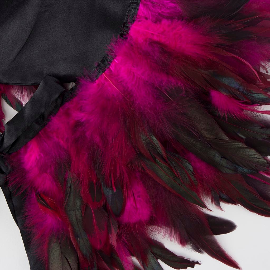 Rooster Coque Feather Cape Shocking Pink