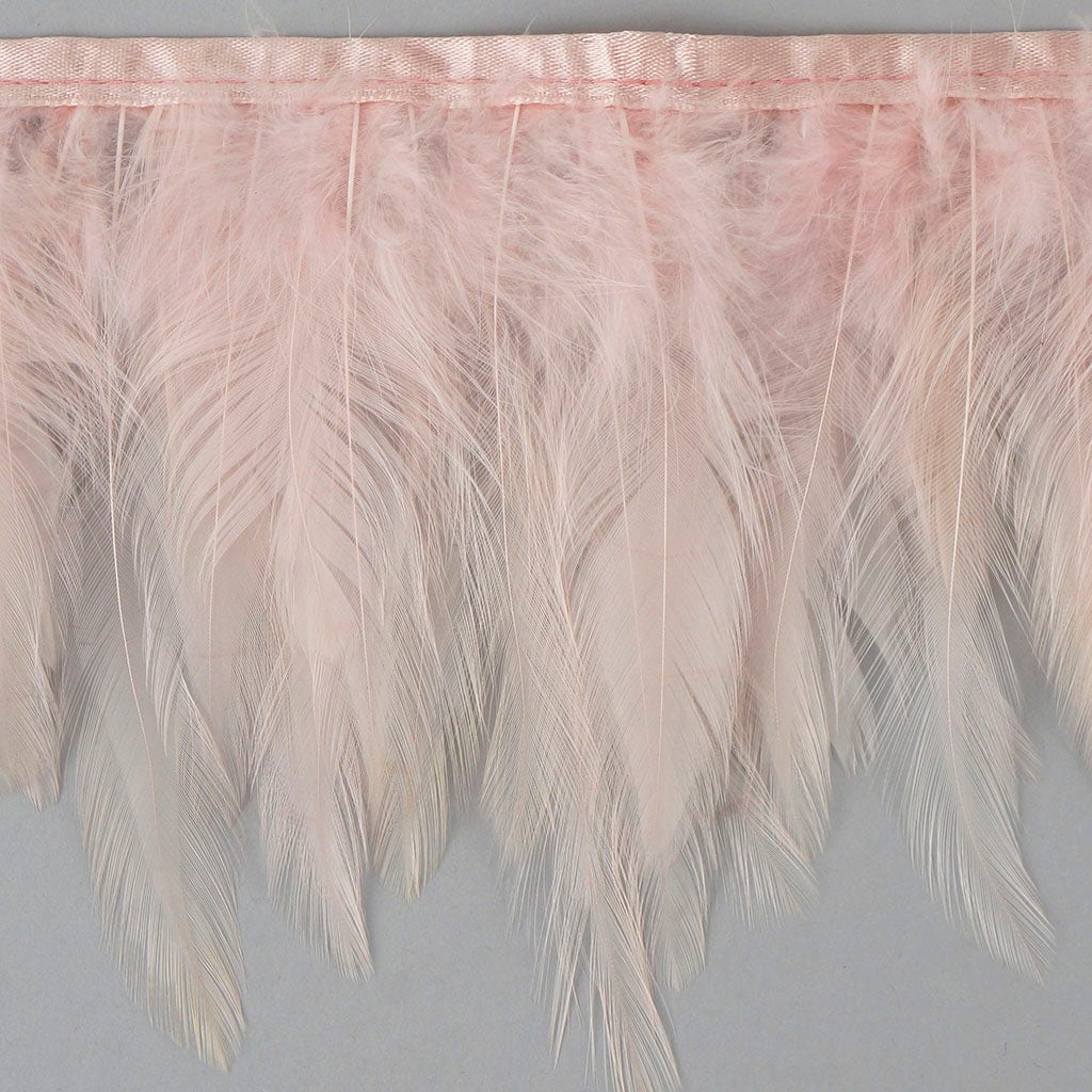Dyed Hackle Feather Fringe Champagne
