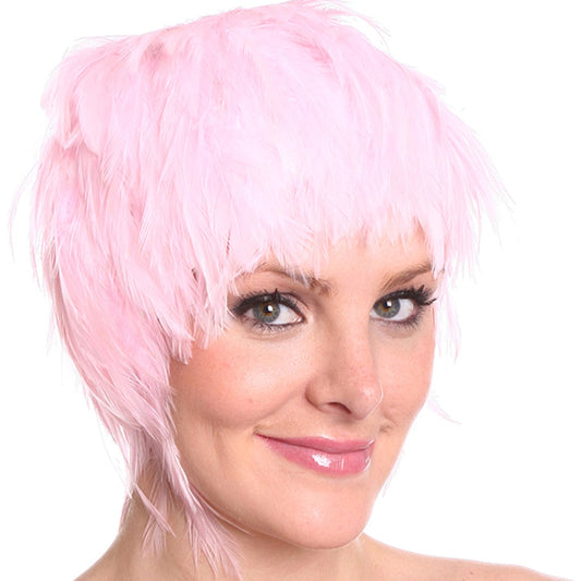 Feather Wig - Candy Pink