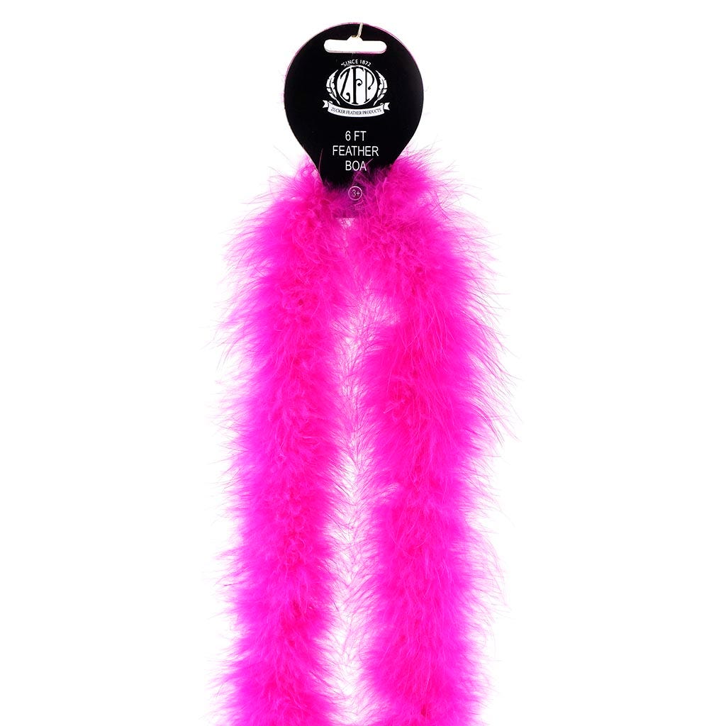 Marabou Feather Boa - Mediumweight - Shocking Pink