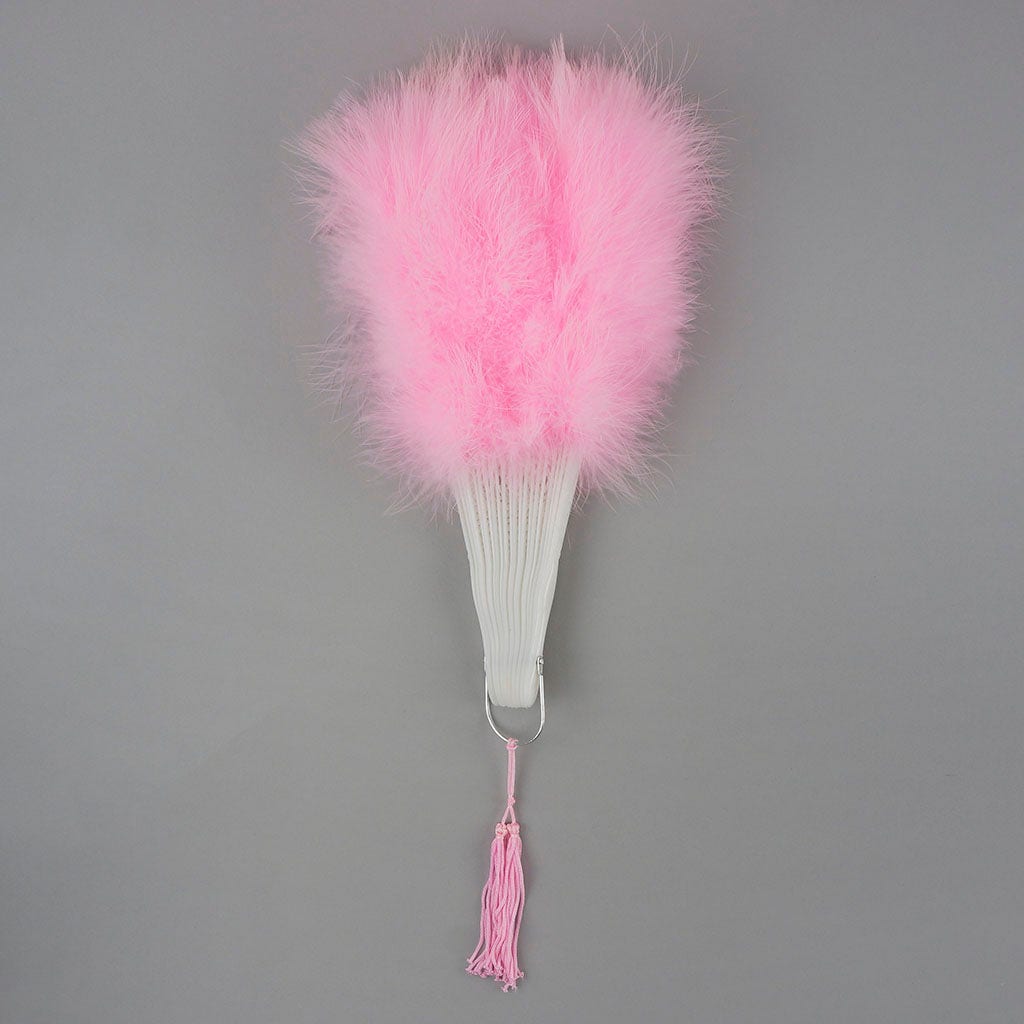 Marabou Feather Fan - Candy Pink