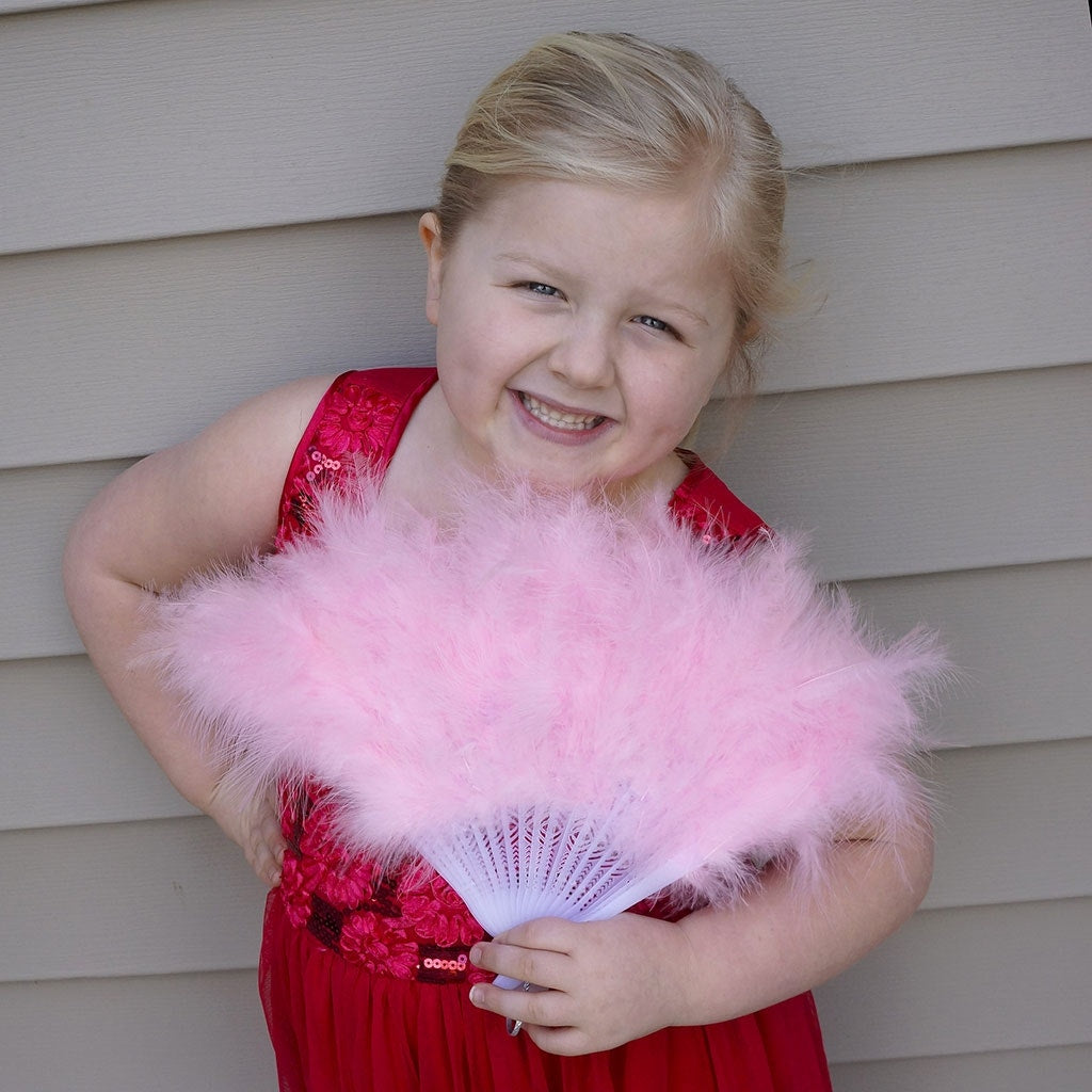 Marabou Economy Feather Fan Candy Pink