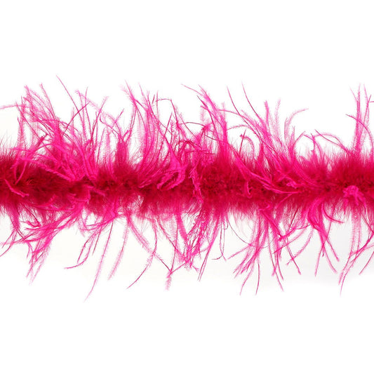One Ply Ostrich Feather Boa - Shocking Pink