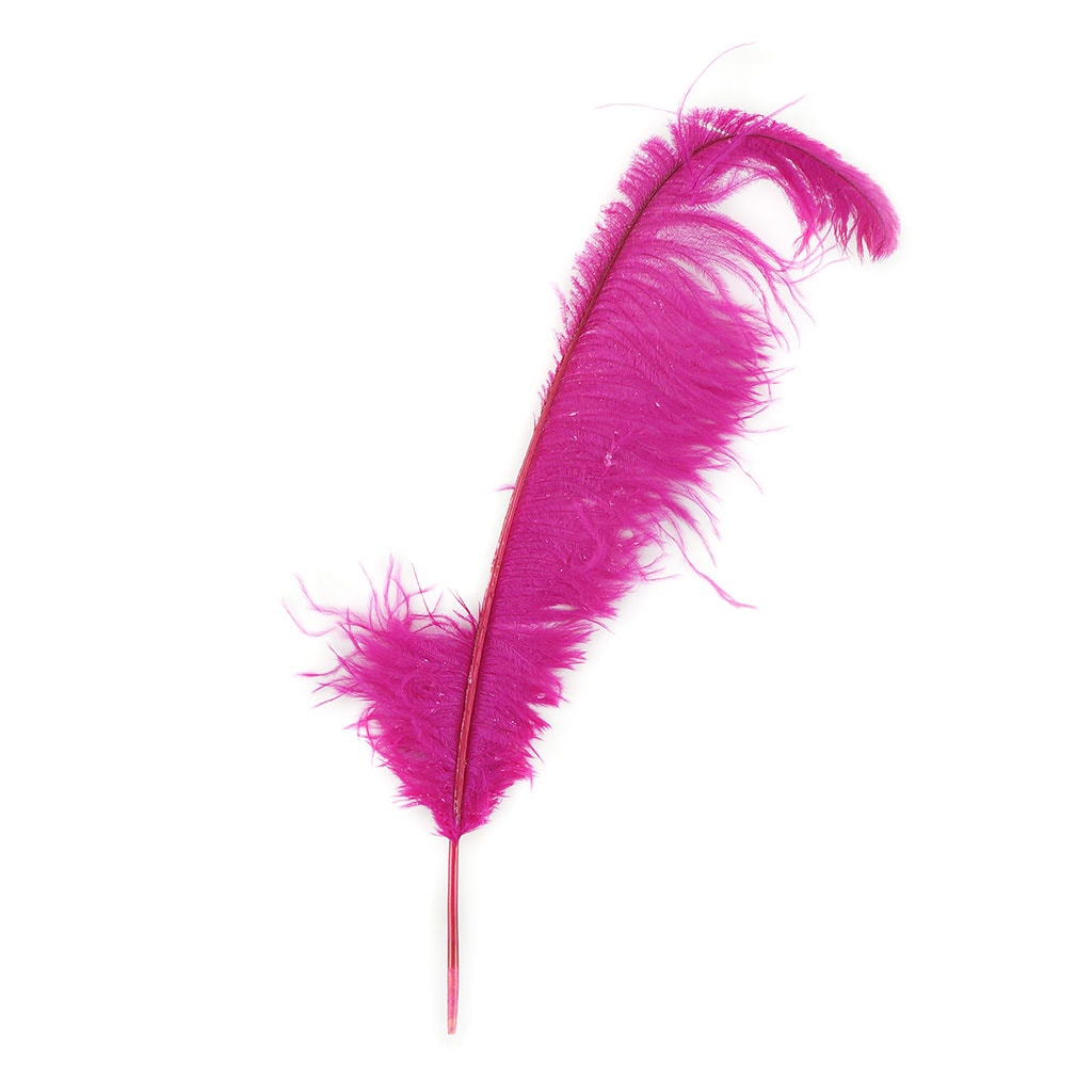 Ostrich Feathers-Damaged Drabs - Shocking Pink