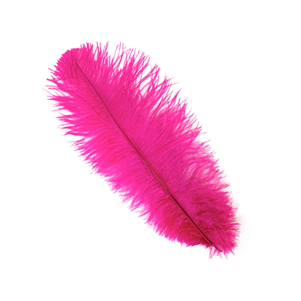 Ostrich Feathers-Narrow Drabs - Shocking Pink