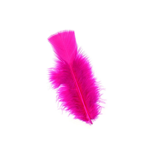 Turkey Feather Flats Dyed - Shocking Pink