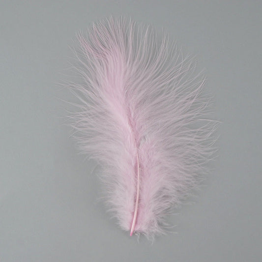 Loose Turkey Marabou Feathers 3-8" Dyed - Candy Pink