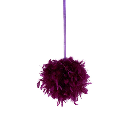 Chandelle Feather Pom Poms - Purple