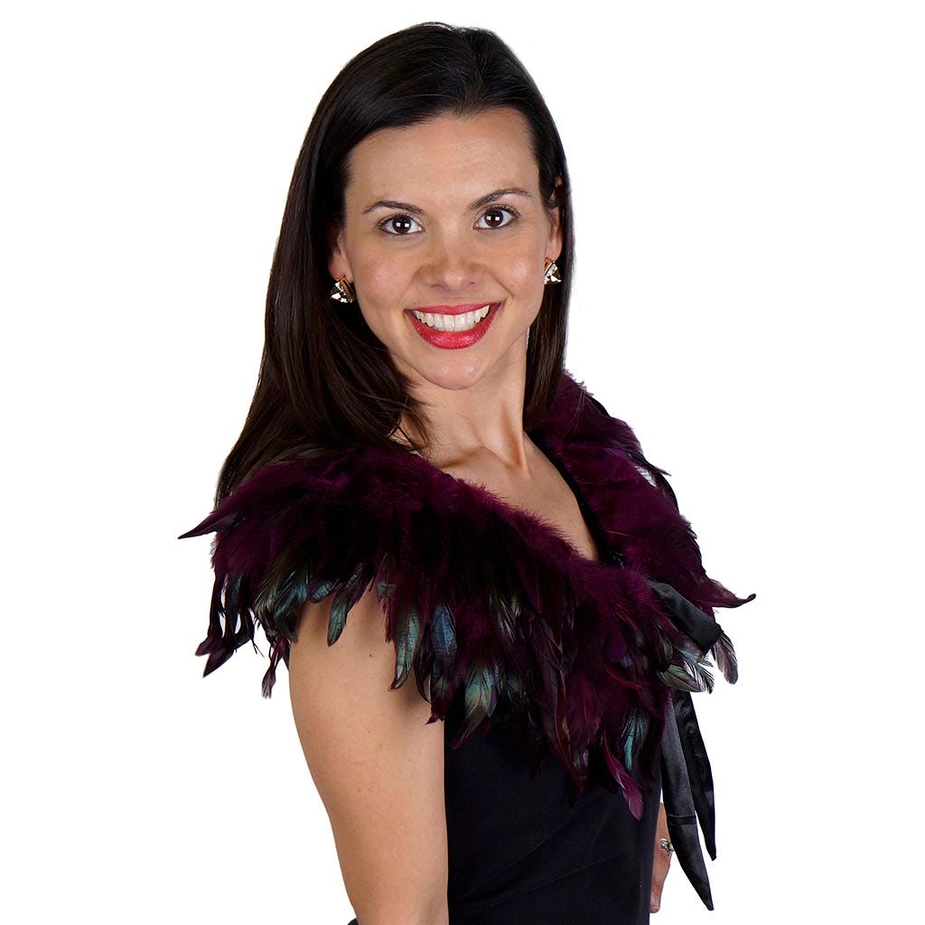 Rooster Coque Feather Cape Purple