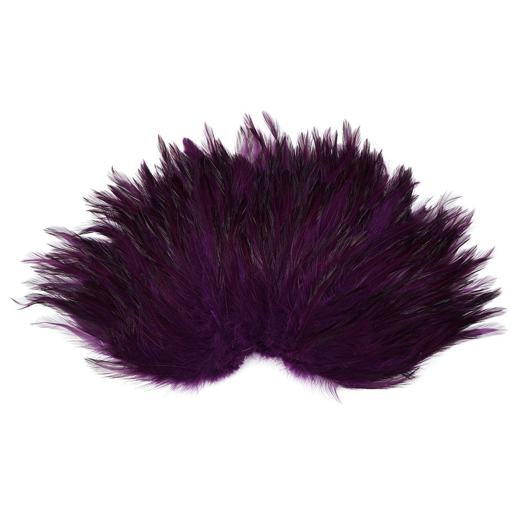 Feather Hackle Pads Dyed - Purple