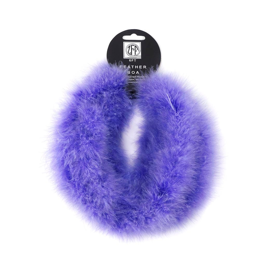 Thin Marabou Feather Boa - Lavender Purple