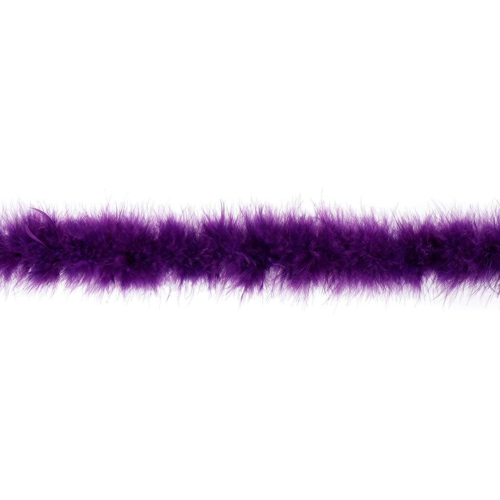 Thin Marabou Feather Boa - Purple