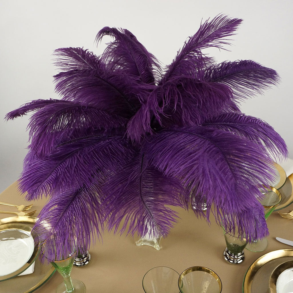 Ostrich Feathers 13-16 YELLOW for Feather Centerpieces, Party