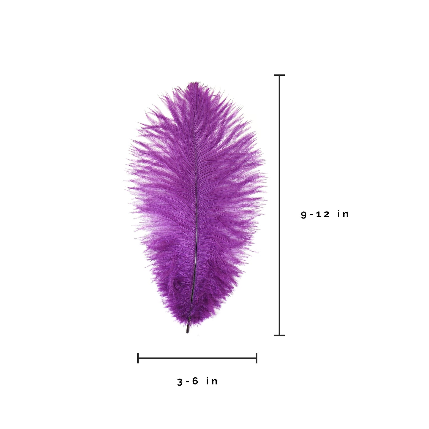 Ostrich Feathers 9-12" Drabs -  Purple