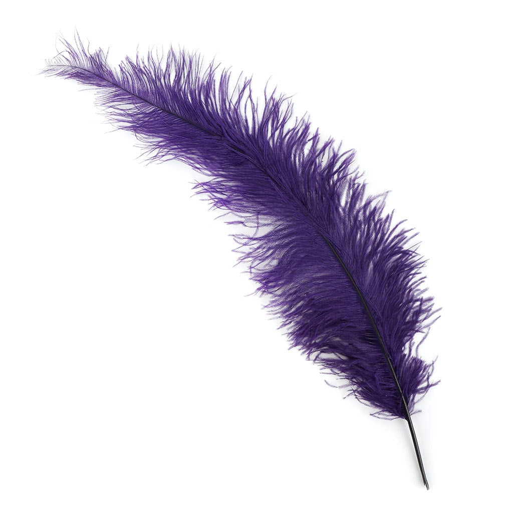 Ostrich Feathers-Spads Damaged - Purple