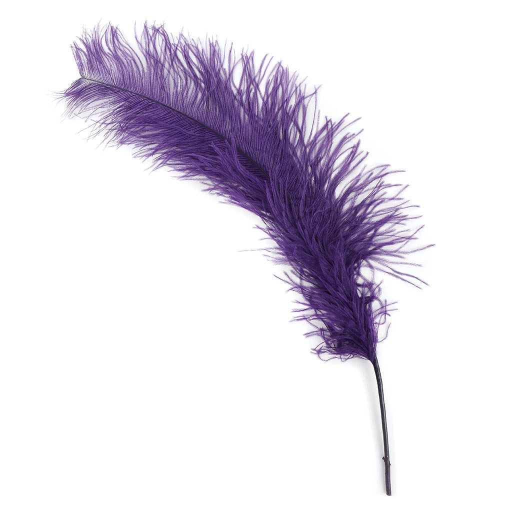 Ostrich Feathers-Spads Damaged - Purple
