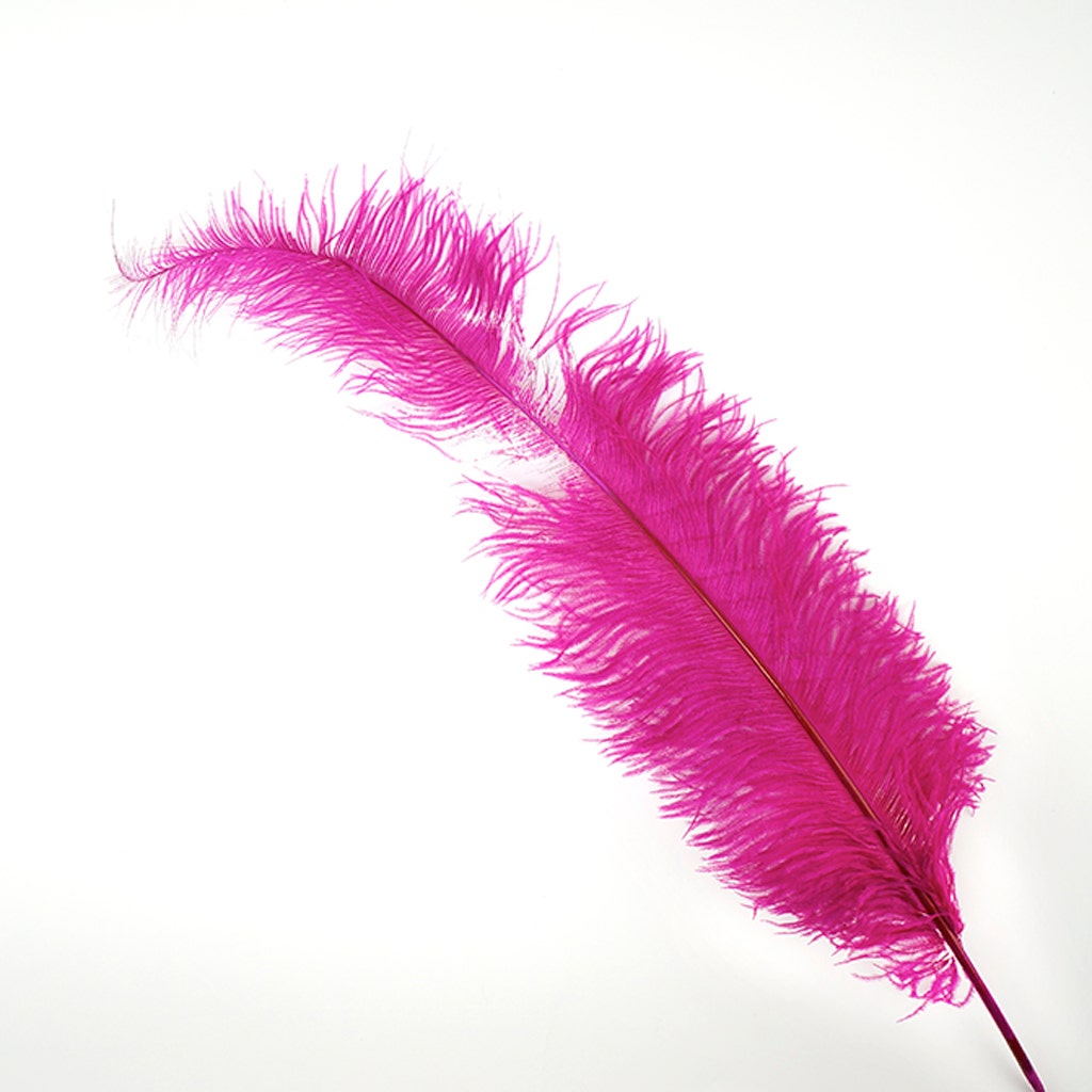 Ostrich Feathers-Spads Damaged - Very Berry