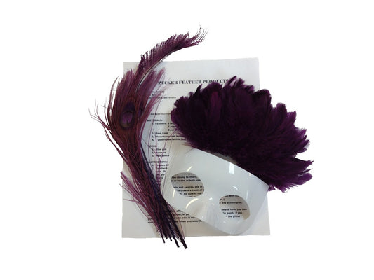 DIY Mask Kits-Assorted Feathers - Purple