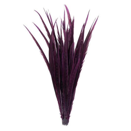 Assorted Pheasant Tails Dyed - Purple