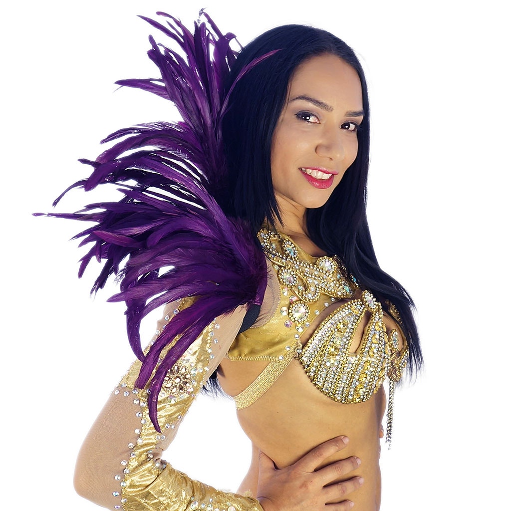 Carnival Feather Collar Purple