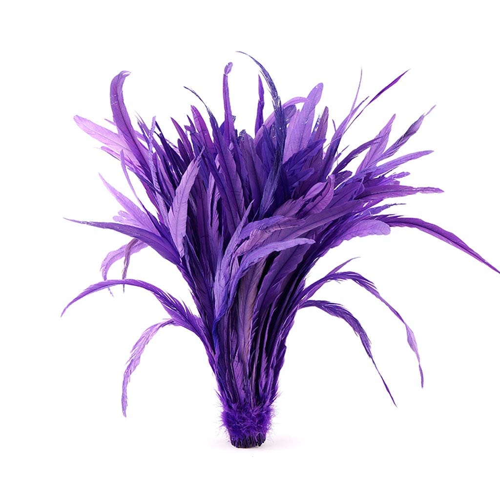 Rooster Coque Tails-Bleach-Dyed - Fl Lilac