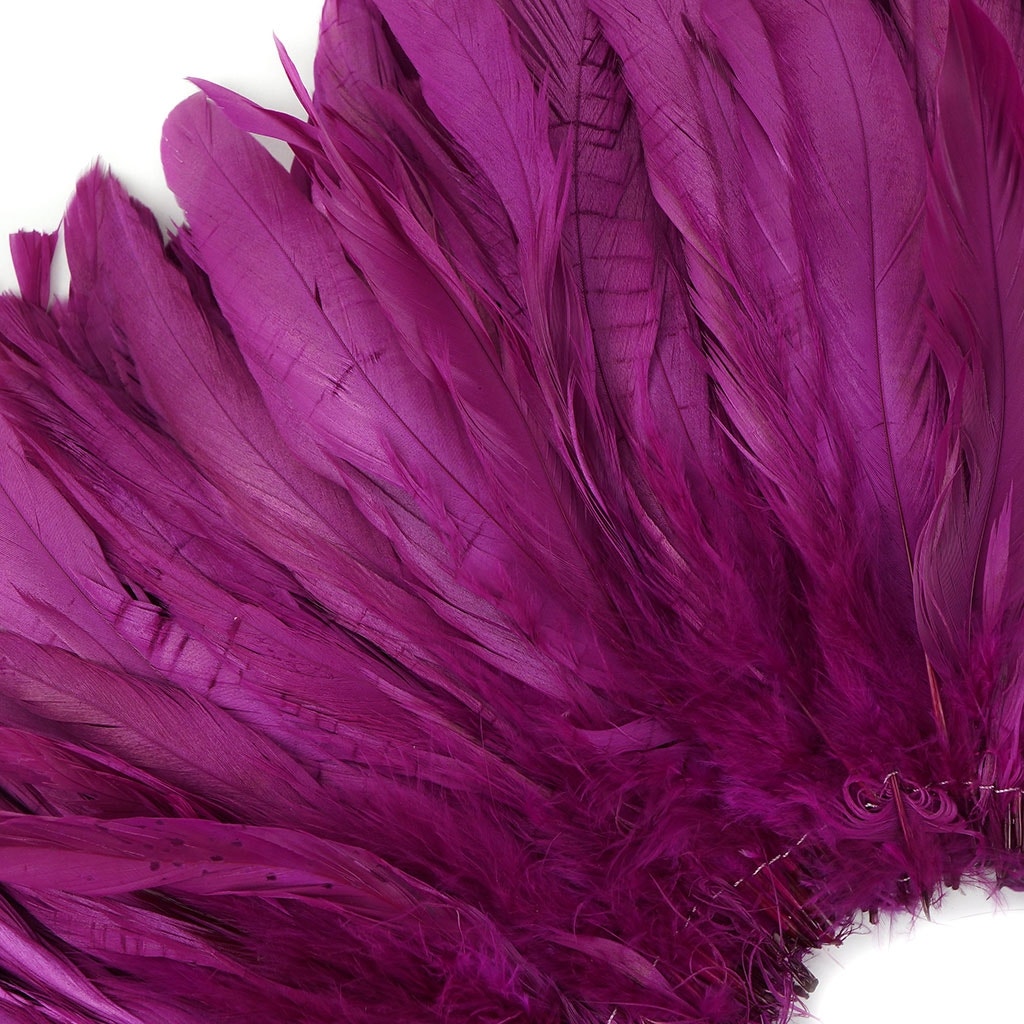 ooster Coque Tail Feathers Bleach and Dyed - Very Berry