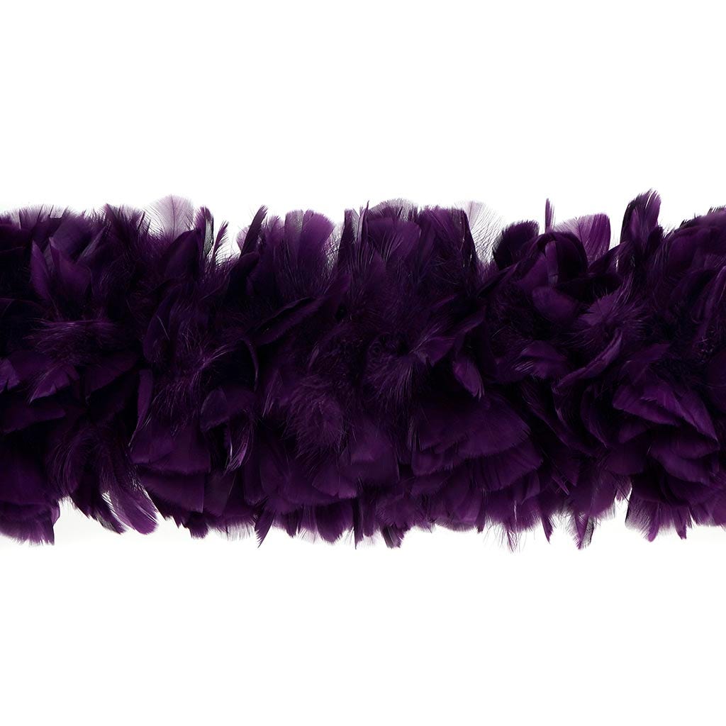 Turkey Feather Boa 8-10"- Purple