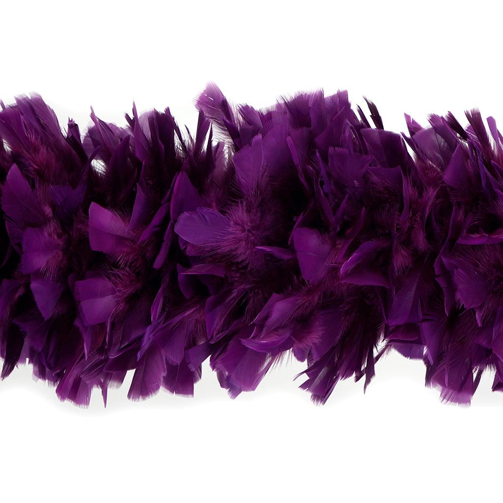 Turkey Feather Boa 10-14" - Purple