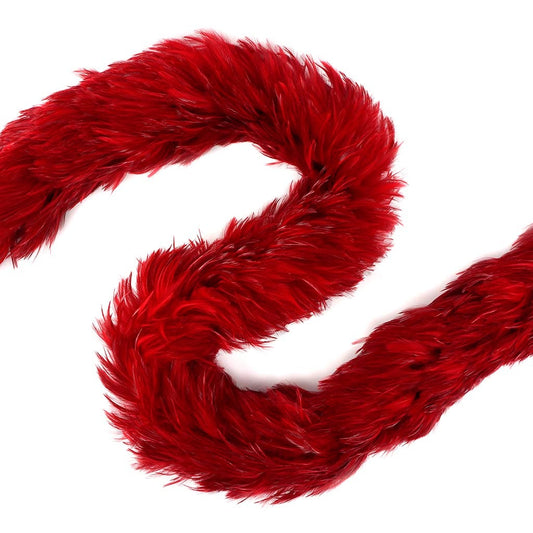 Rooster Hackle Boa Dyed - Red