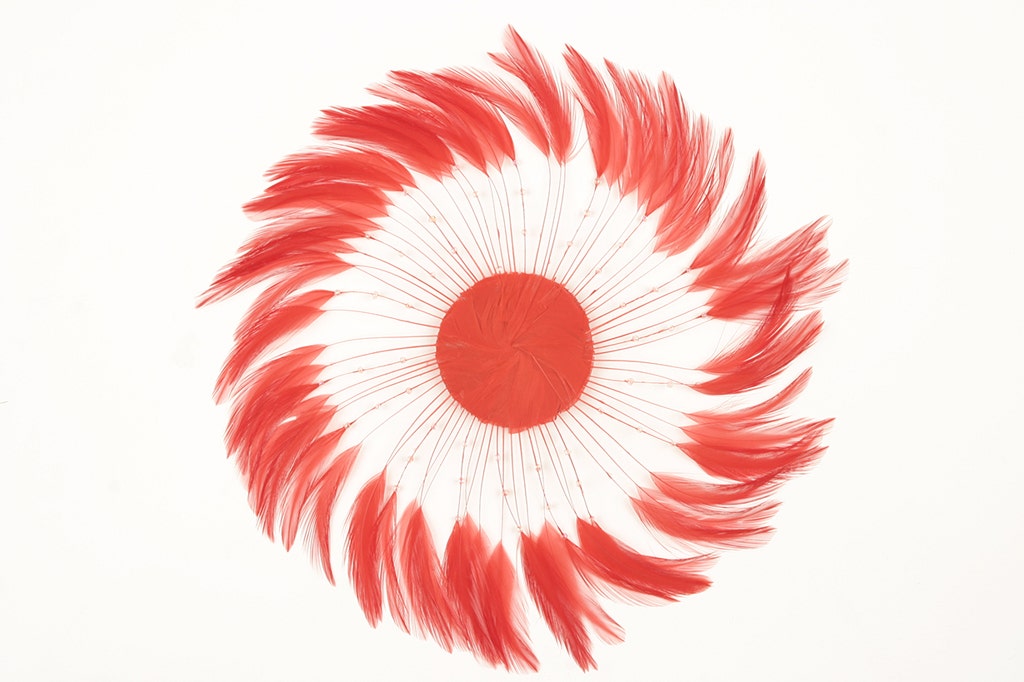 Feather Hackle Plates Solid Colors - Red