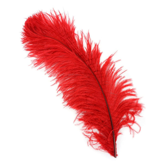 Ostrich Feathers-Damaged Femina - Red