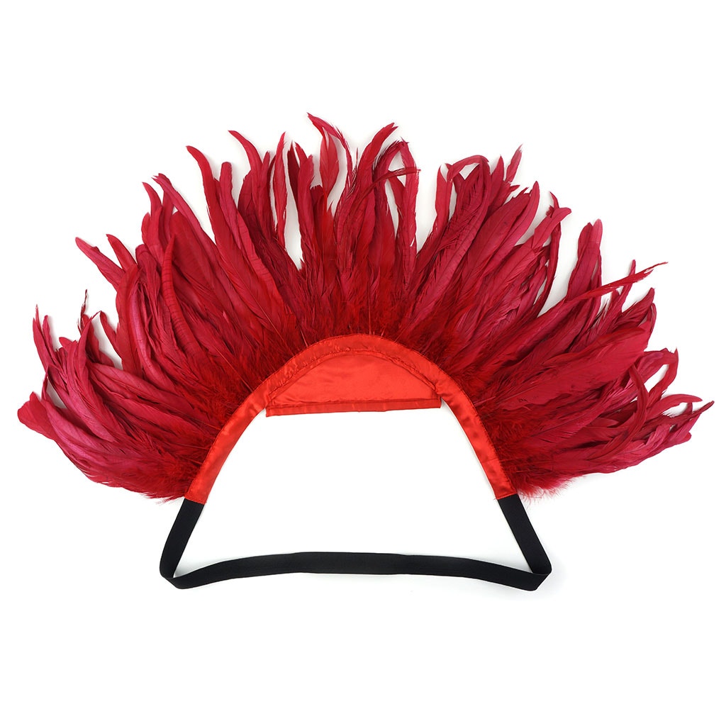 Carnival Feather Collar  - Red
