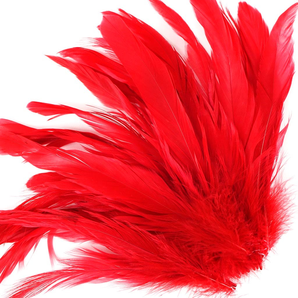 Zucker Rooster Coque Tails White Dyed - Red