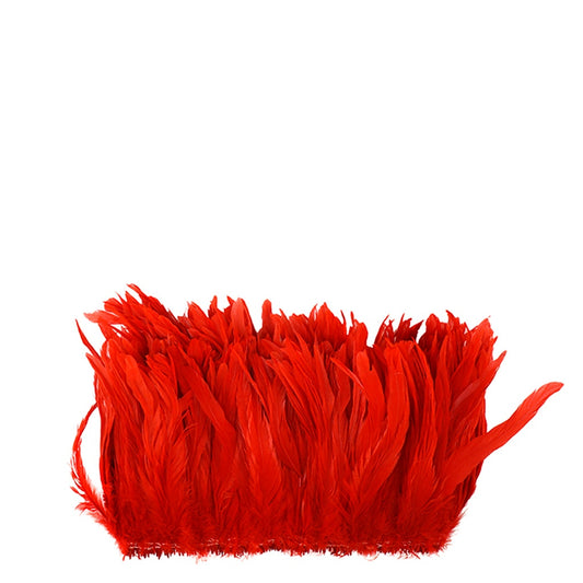 Rooster Coque Tails White-Dyed - Red
