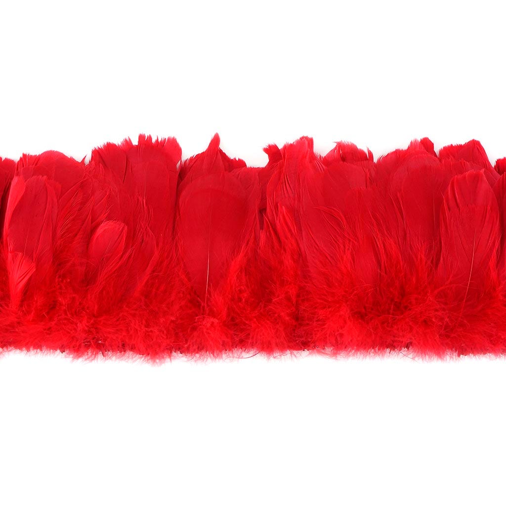 Goose Nagorie Feathers Dyed - Red