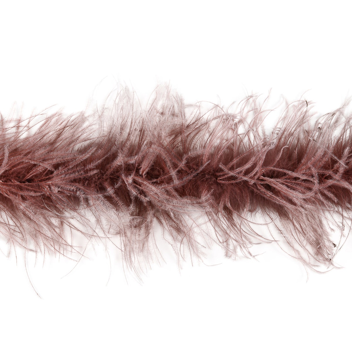 One Ply Ostrich Feather Boa - Dusty Rose