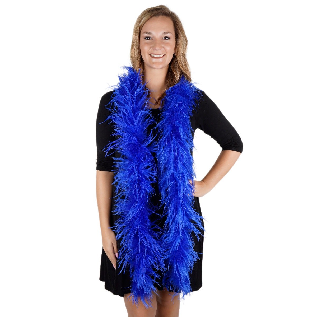 Ostrich Feather Boa - Value Two-Ply - Royal Blue
