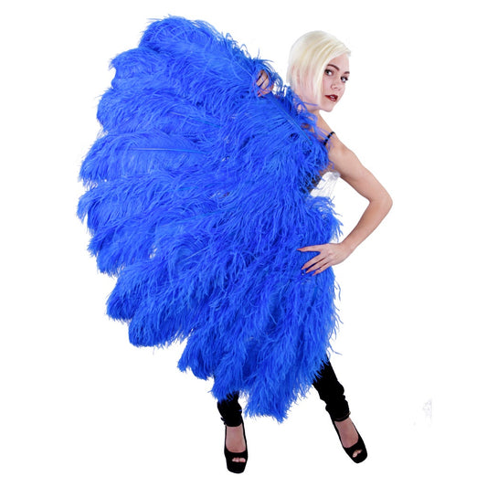 Feather Fan w/Ostrich Femina - Royal