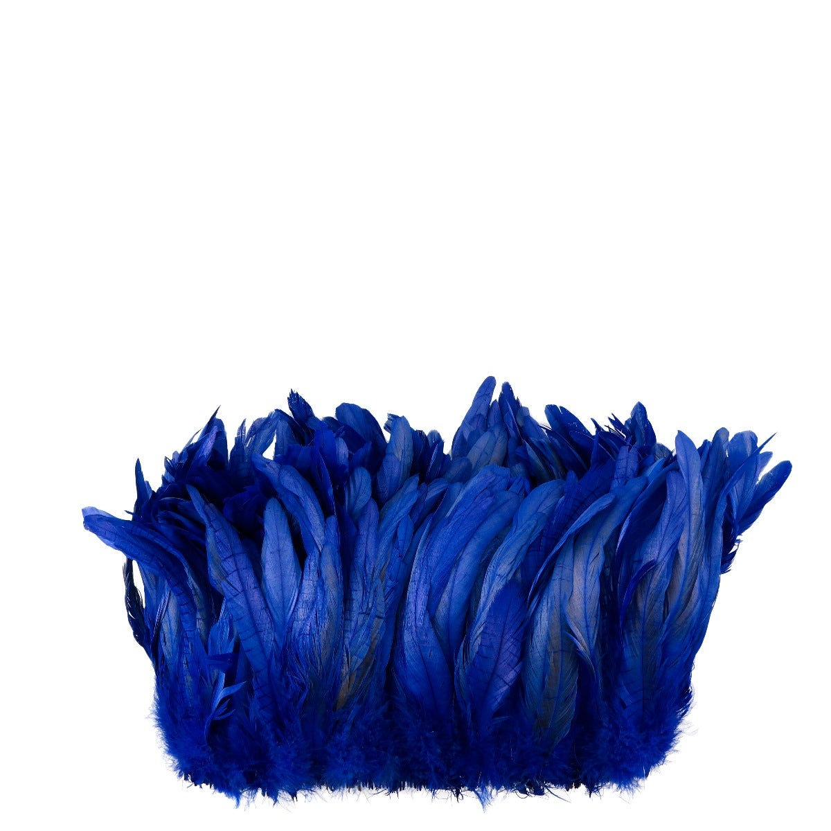 ROOSTER COQUE TAILS FEATHERS BLEACH DYED 7-10” - 1/2 Yard ( 18" ) - Royal
