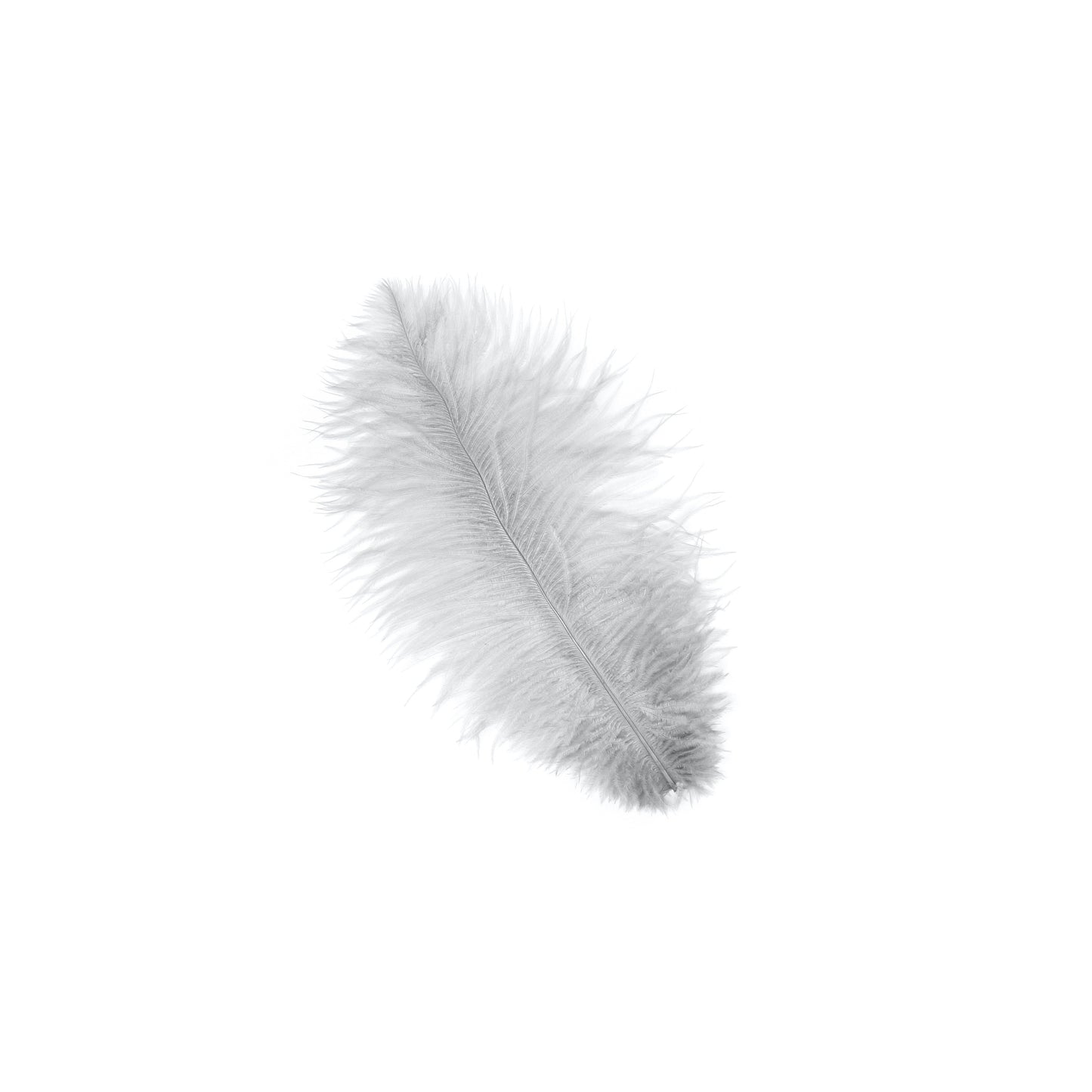 Ostrich Feathers 9-12" Drabs - Silver