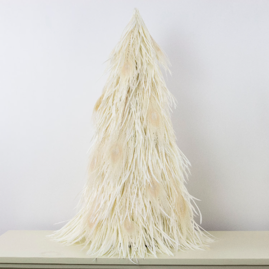 Small Blue Christmas Tree for Tabletop  Feathered Blue Christmas Tree –   by Zucker Feather Products, Inc.