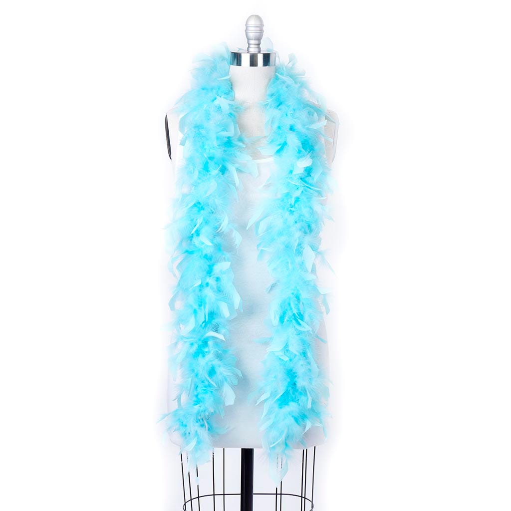 Chandelle Feather Boa - Lightweight - Light Turquoise