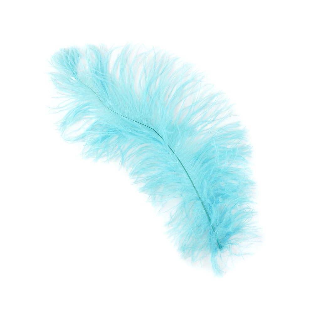Ostrich Feathers-Damaged Drabs - Lt Turquoise