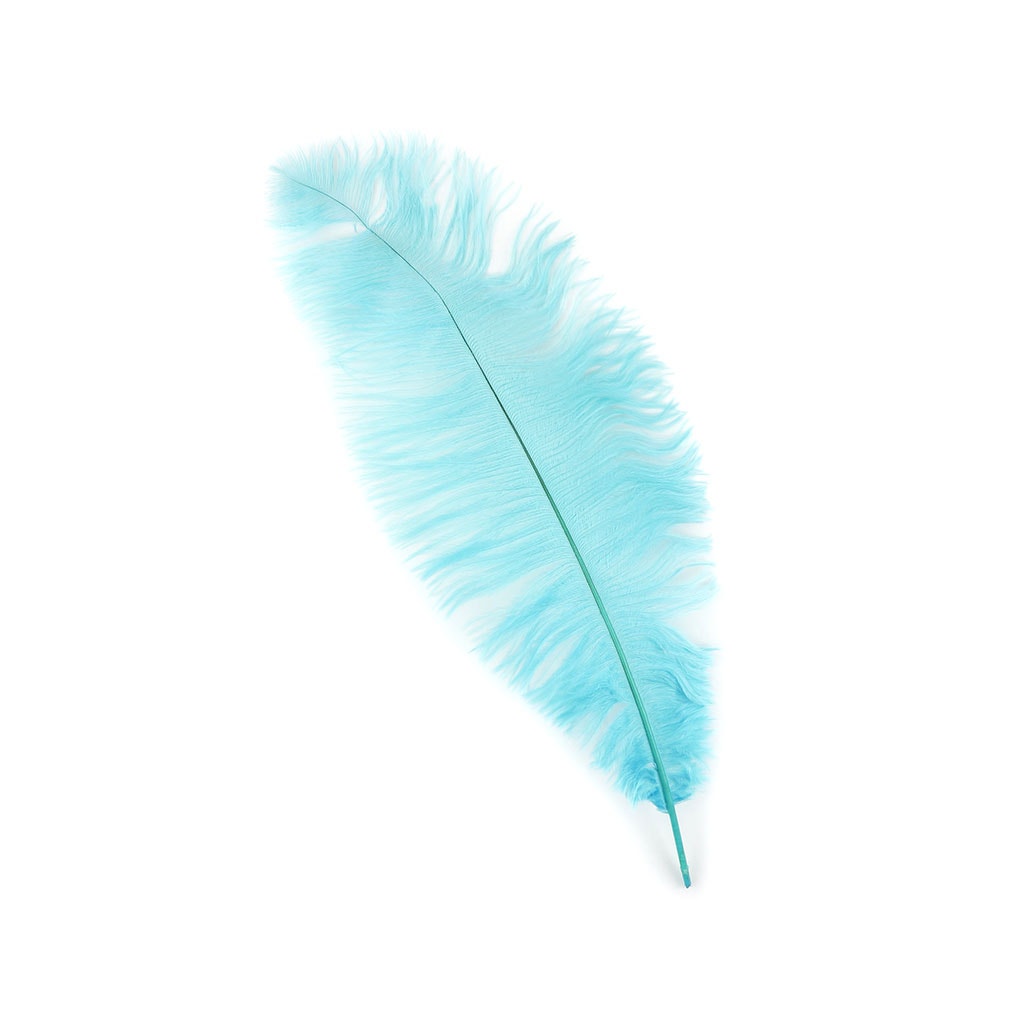 Ostrich Feathers-Damaged Drabs - Lt Turquoise