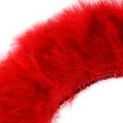 STRUNG TURKEY MARABOU BLOOD QUILL FEATHERS 4-5" - RED
