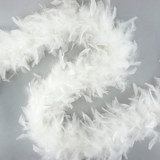 Zucker Feather Products Chandelle Lightweight 1 Yard Lurex Boa, Girl's, White